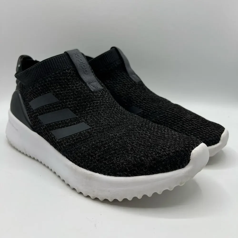 Adidas Neo Ultimafusion Cloudfoam Black Carbon Knit Pull On Sneakers | Women's 8 - Picture 3 of 10